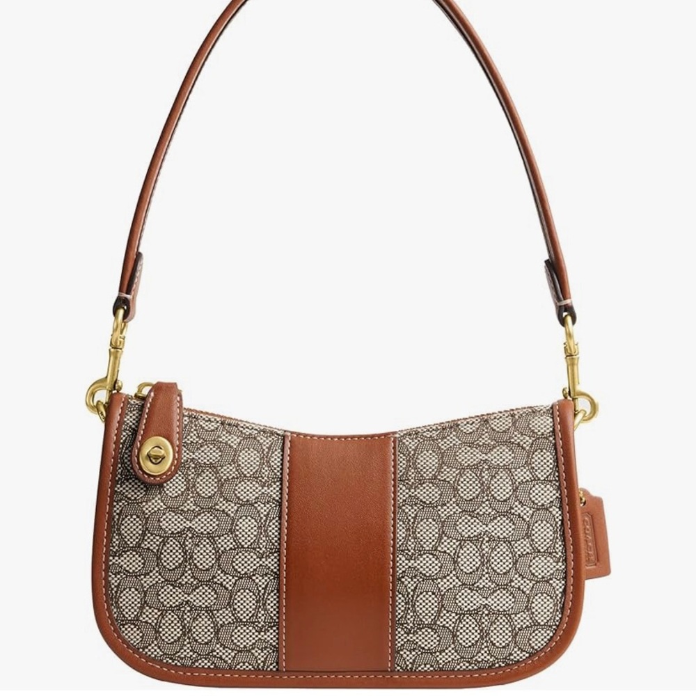 NWT Coach Mini Signature Jacquard Swinger 20